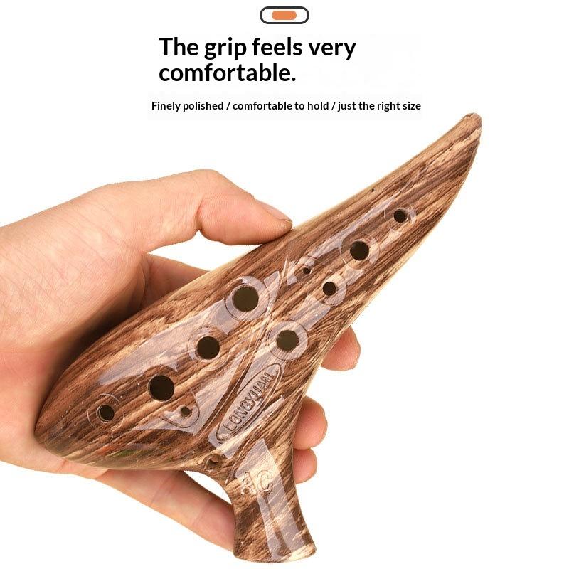 Ocarina Ceramic - YENI 12 Delikli Ocarina Enstrüman Ocarinas