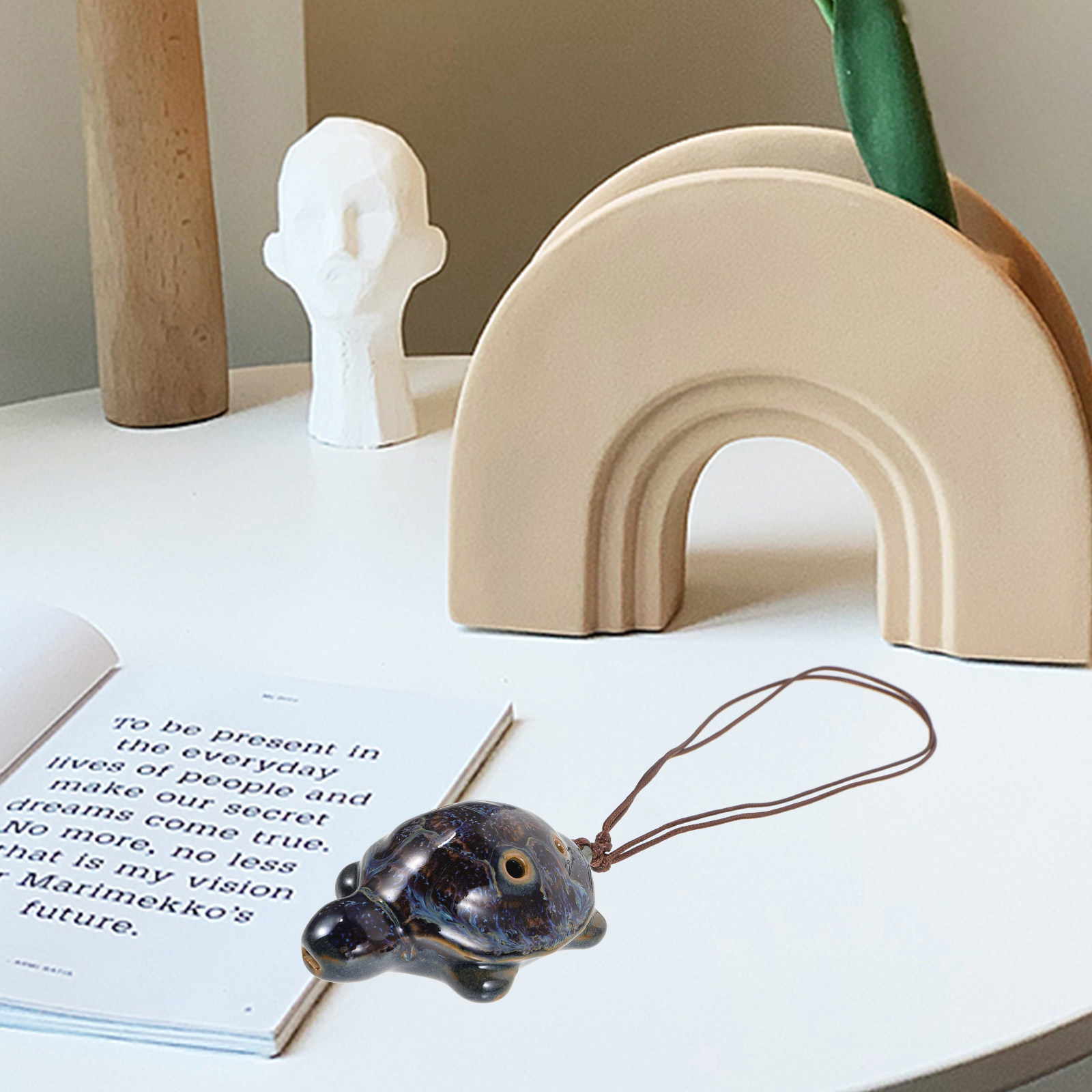 Ocarina Ceramic - 6 Delikli Seramik Ocarina Kaplumbağa Şeklinde