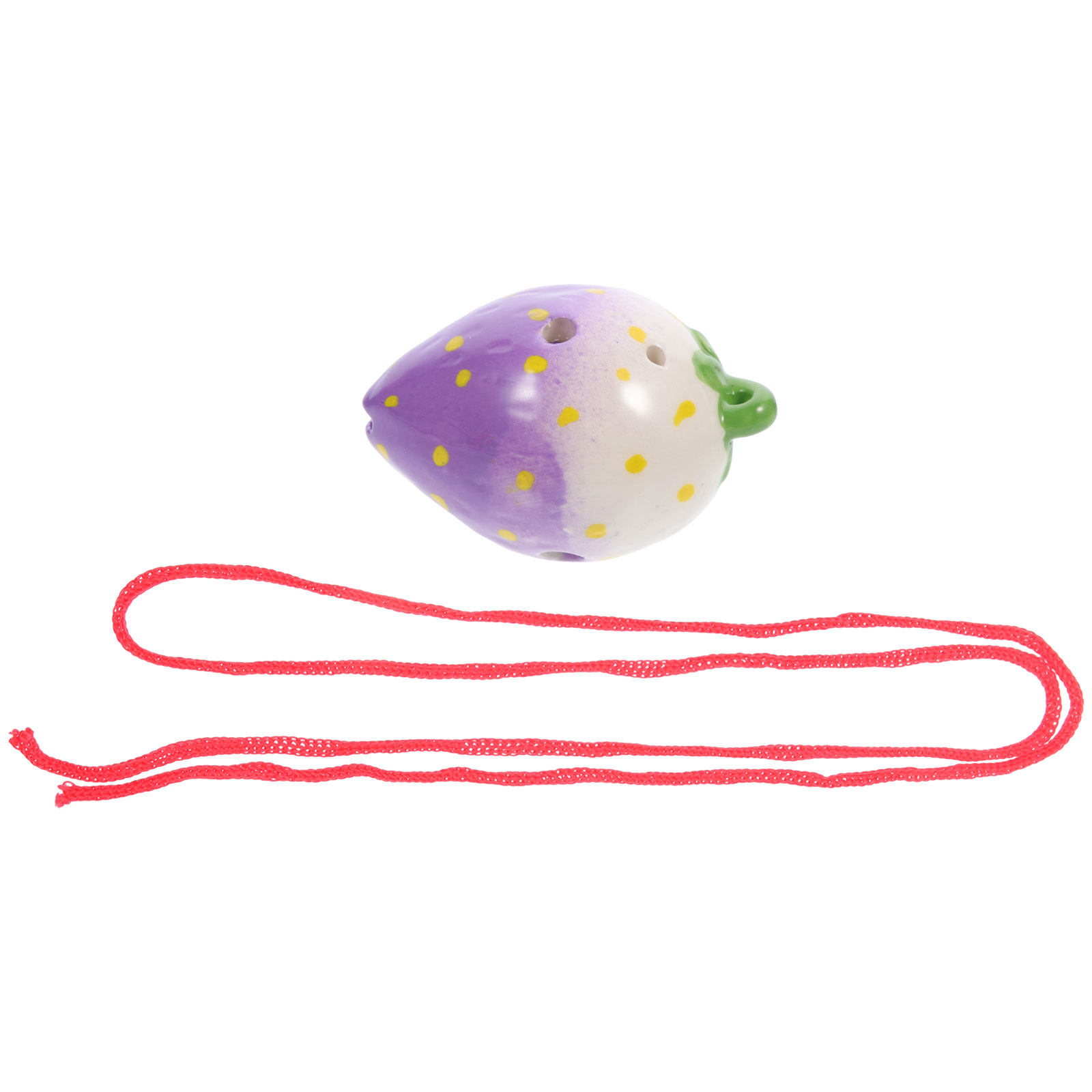 Ocarina Ceramic - 6 Delikli Çilek Şeklinde Seramik Ocarina