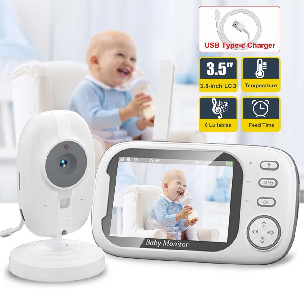 Audio Music Kids - 3.5 ''Video bebek izleme monitörü 2.4G