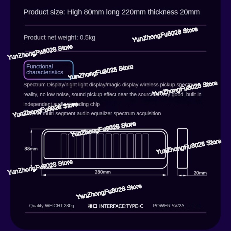 12-Bit RGB Pikap Seviyesi Işığ - Audio Youtube Music Free incelemesi ve fiyatı