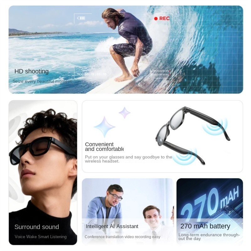 AI Akıllı Gözlükler, 800W Kame - Audio Music Videos incelemesi ve fiyatı