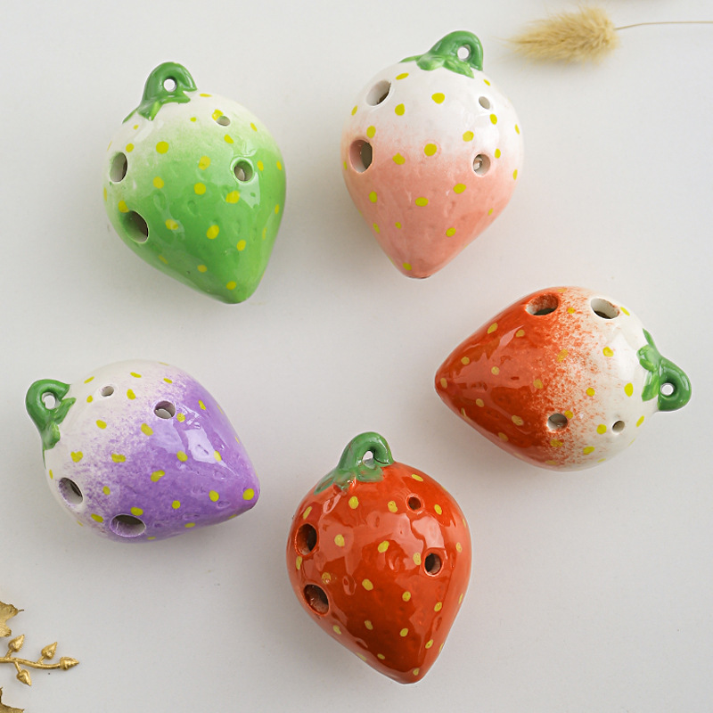 Sevimli Çilek Şekilli Ocarina  - Ocarina Ceramic incelemesi ve fiyatı