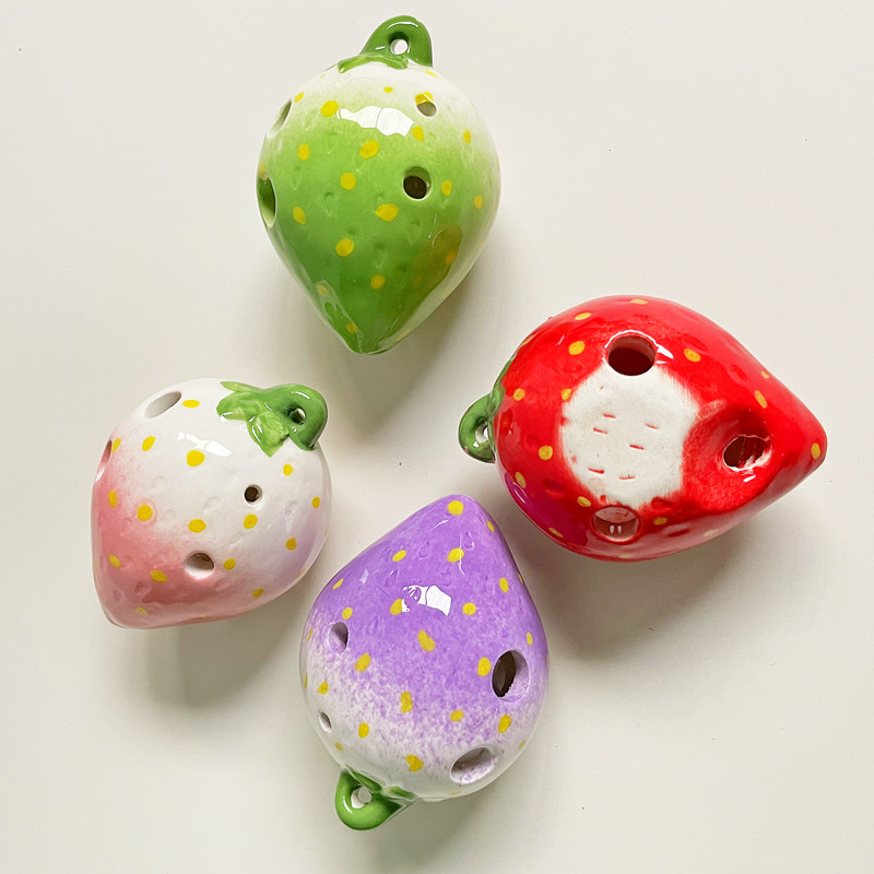 Sevimli Çilek Şekilli Ocarina  - Ocarina Ceramic incelemesi ve fiyatı