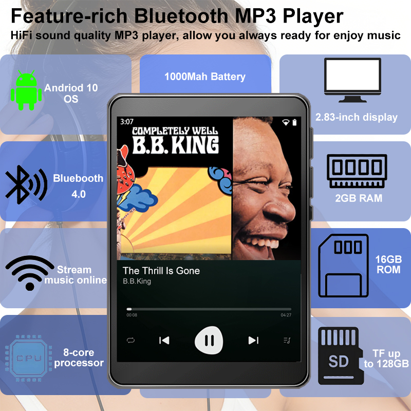 WiFi MP3 Çalar Android 10 Spot - Audio Music Download Free Mp3 incelemesi ve fiyatı